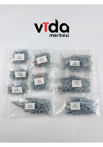 Ağaç Ve Sunta Vidası Seti 450 Vida Diğer