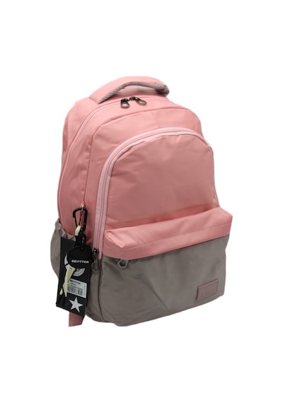 Pudra Vizon Unisex Okul Çantası Su Geçirmez Kumaş Unisex Okul Sırt Çantası 2200 Pembe