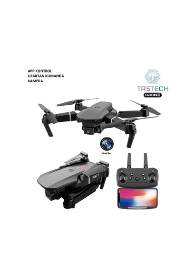 720p Kameralı Drone E88 Katlanabilir Uzaktan Kumandalı App Destekli Quadcopter