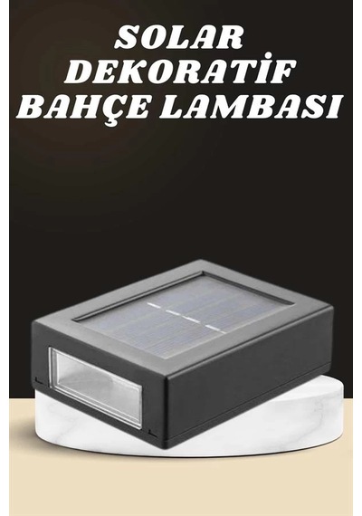 Mey İthalat Dekoratif Duvar Lambası Solar Güneş Enerjili Bahçe Aydınlatması