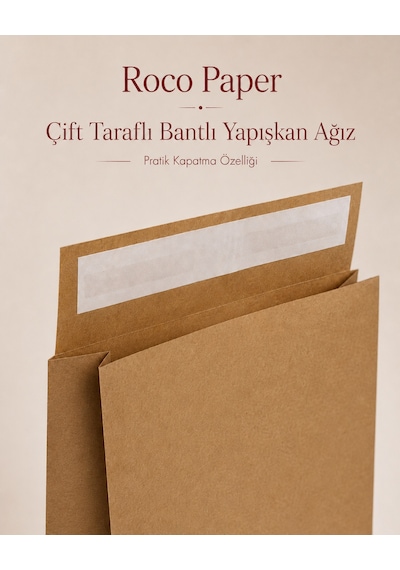 Yapışkan Bantlı Kraft Kese Kağıdı, Kraft Renk, 25x8x30 Cm - 24'lü Paket, Hediye Ve Kargo Zarfı