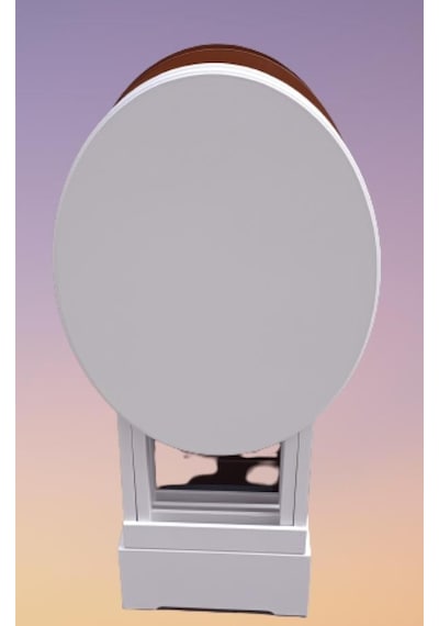 1448bng90134çanta Zigon Sehpa Oval Dörtlü Model Ahşap Mdf Beyaz Ve Ceviz Renk Uyum El Yapım