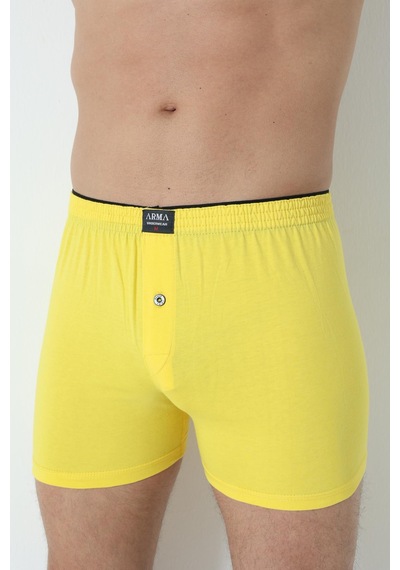 Arma Yıldız 6'lı Paket Sarı Erkek Penye Havlu Bel Boxer %100 Pamuk-sarı