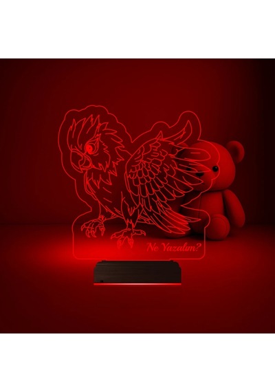 Luvivia Papağan Pet Shop Kişiye Özel 3d Lamba - Masa Gece Lambası Şeffaf