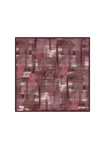 Pierre Cardin Bordo 90x90 İpek Twill Eşarp Bordo Bordo