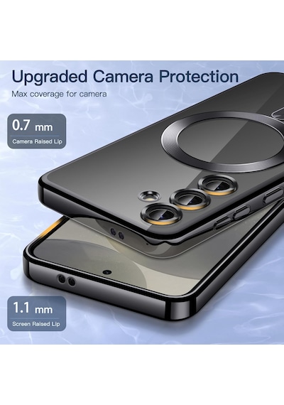 Samsung Uyumlu Galaxy A17 Kılıf Magsafe Parlak Renkli Kenarlı Silikon