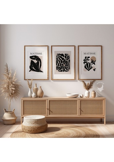 Matisse Minimalist Poster Seti 3'lü Modern Bohem Duvar Dekoru