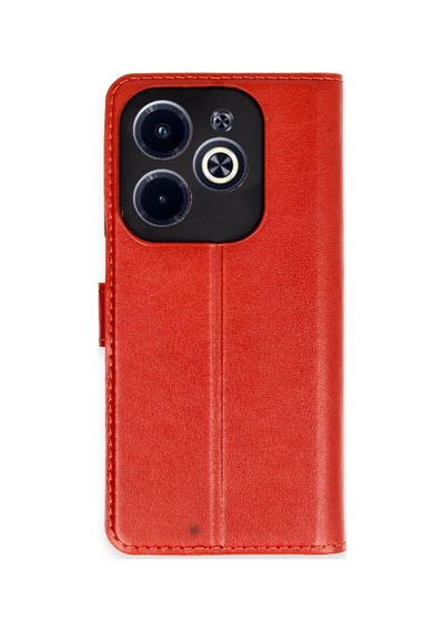 İnfinix Hot 40 Uyumlu Kılıf Trend S Plus Kapaklı Kılıf - Kırmızı