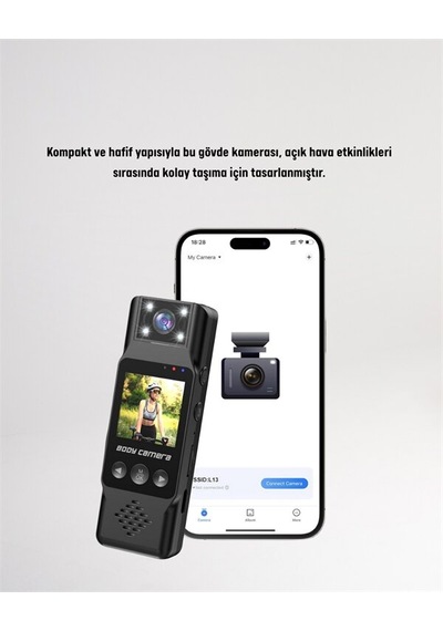 Hareket Algılayıcılı Taşınabilir Mini Kamera - 3mp Fotoğraf Düşük Güç Tüketimi