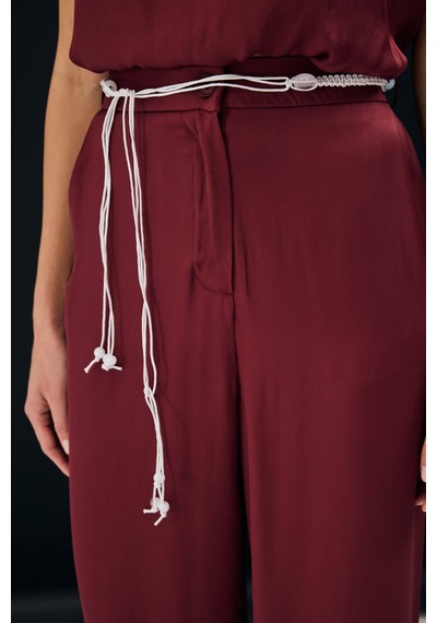 Sateen Colin Pantolon - Bordo-137344
