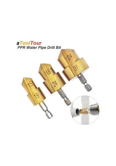 Ppr Kaldırma Matkap Ucu Adım Soket Su Pvc Boru Genişletici Konnektör Tamir Ppr Lift Drill Bit C