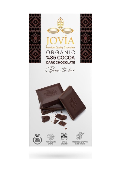 5 Adet Jovia Organik %85 Cocoa Dark Çikolata 85 G 62229093