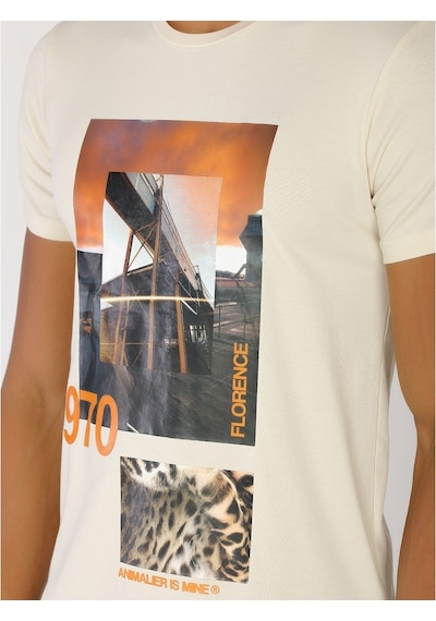 Roberto Cavalli Erkek Tshirt /M.Rob.0421.14024 Bej