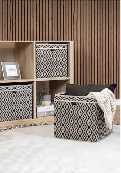Bohe Raf Düzenleyici & Kare Raf Uyumlu Kutu & Sepet 30 X 30 X 30