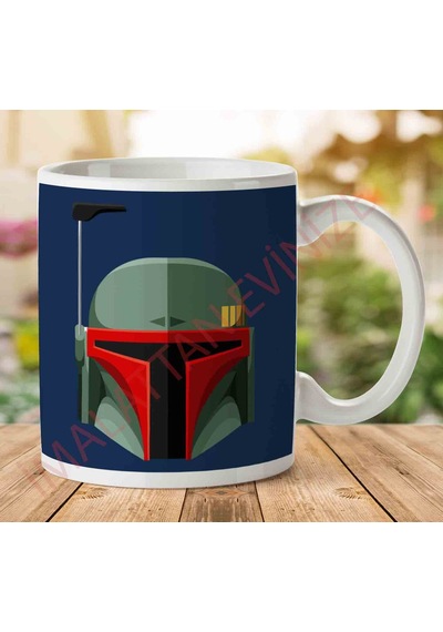 1-2036 Star Wars Boba Fett Bounty Hunterjpeg İki Tarafı Baskılı Kupa Bardak.jpg