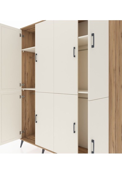Hyperion Gardrop 4 Raflı 8 Kapaklı 4 Askılı 176x44x221 Çam-aytaşı Aytaşı Hyperion Gardrop 4 Raflı 8 Kapaklı 4 Askılı 176x44x221 Çam-aytaşı Aytaşı
