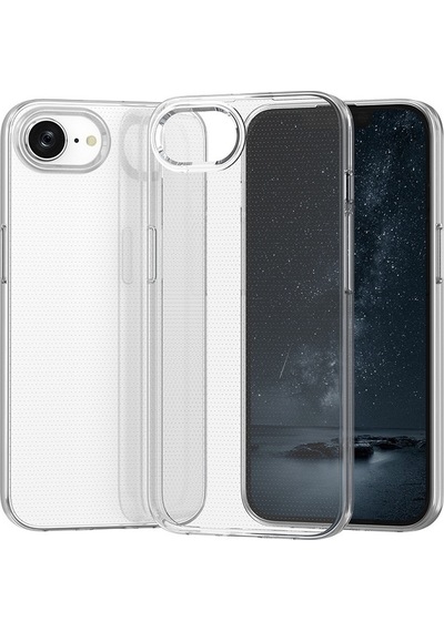 Apple Uyumlu iPhone 17e Kılıf Zore Süper Silikon Kapak - Şeffaf