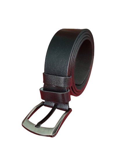 Real Leather Erkek Spor Kemer Düz Siyah Hakiki Deri 4.5 CM Siyah