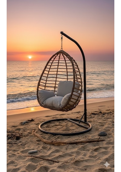 Liv Concept Rattan Tekli Bahçe Salıncağı - Konfor Serisi
