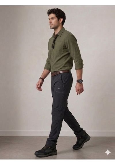 Erkek Siyah Outdoor Pantolon