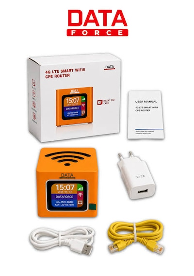 Dataforce Q51 4g Lte Wifi6 3000 Mah Taşınabilir Küp Router Modem