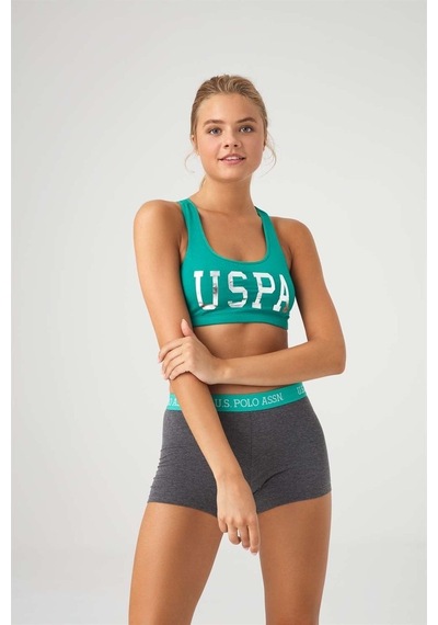 U.S. Polo Assn. Kadın Mint Büstiyer Şort Takım 66264 Mint Yeşili