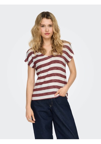 Only Onllıra Lıfe Kırmızı Kadın T-shirt 15252103 Kırmızı