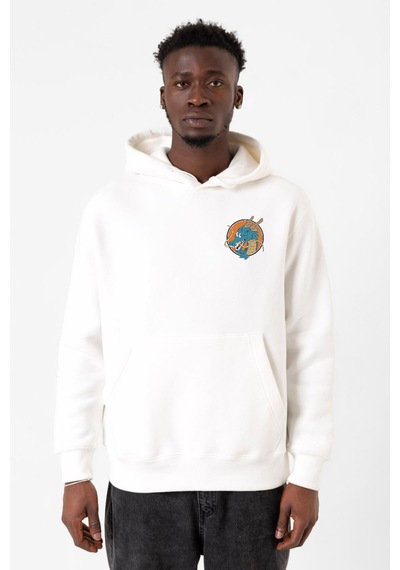 Dragon Ball Z Anime Shenron Beyaz Erkek 3ip Kapşonlu Sweatshirt 001