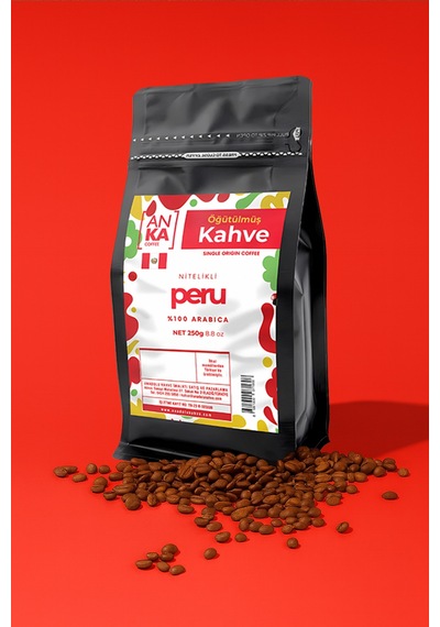 Peru Nitelikli Taze Öğütülmüş Filtre Kahve 250 G %100 Arabica Single Origin