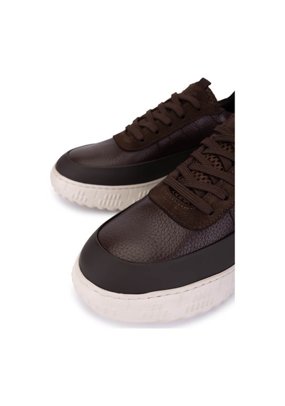 Tamer Tanca Erkek Hakiki Deri Kahverengi Sneakers & Spor Ayakkabı 1093 1560 Erk Ayk Sk25-26 Kahve