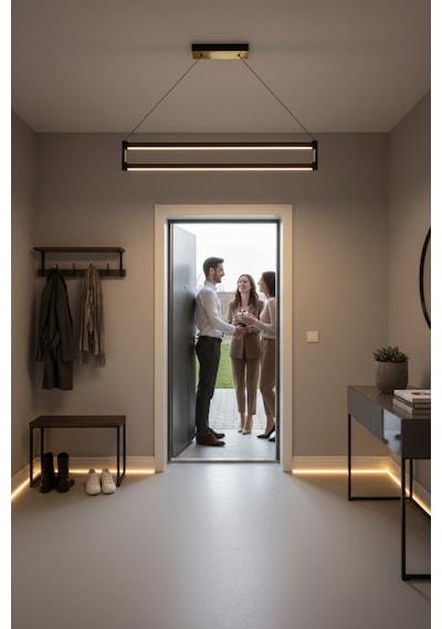 Orion Silver Lineer Led Sarkıt Avize Kumandalı Dim Edilebilir Aşağı Işık Beyaz Işık