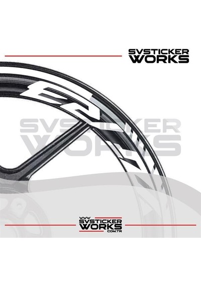 Yamaha Yzf-r3 Yazılı Jant Sticker Dış Ve İç Set Sticker Jant Şeridi Beyaz 37791862