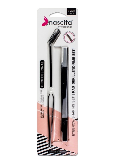 Nascita Kaş Bakım Seti Maskara Fırçası Cımbız Razor 3'lü Nasfaceset14 Diğer