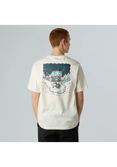 The North Face U Powder Days Relaxed S/s Tee-graphıc Erkek Tişört Nf0a8e4dqlı1 Nf0a8e4dqlı1 Bey Beyaz