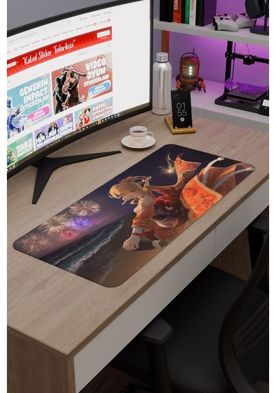 Yoimiya Genshin Impact Anime Gacha V4 - 70x30 Xl Gaming Mouse Pad Fare Altlığı