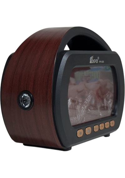 Nostaljik Radyo Fp-535 Şömine Efektli Ahşap Görünümlü Usb-tf-am/fm/sw1-2 Bluetooth Hoparlör