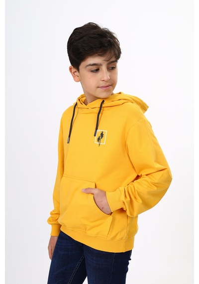 Toontoy Kids Toontoy Erkek Çocuk Baskılı Sweatshirt Hardal