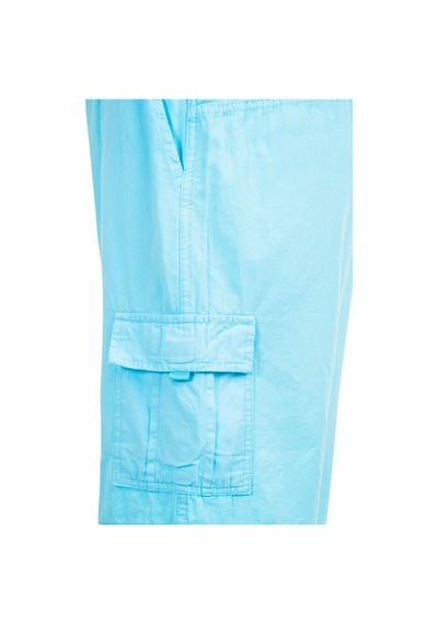 Miami Beach Mint Kargo Cepli Beli Lastikli Unisex Keten Şort %100 Pamuk 001