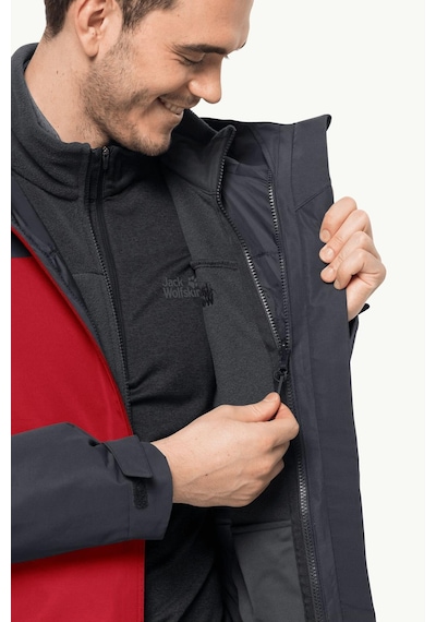 Jack Wolfskin Taubenberg 3in1 Erkek Outdoor Mont 1115311-2206-kırmızı Kırmızı