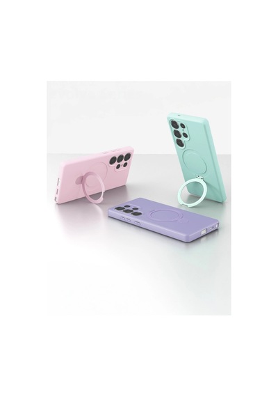 Galaxy S23 Ultra Regal Magsafe Standlı Kapak - Açık Pembe