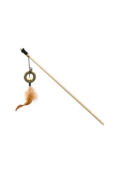 Eastland Catnipli Tüylü Halkalı 40 CM Kedi Oltası Oyuncağı