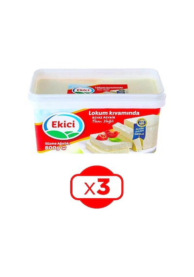 Ekici Tam Yağlı Beyaz Peynir 3 x 800 G