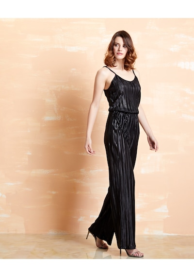 Serpil Exclusive Pliseli Geniş Paça Saten Dokulu Pantolon Işıltılı Ve Rahat Tasarım Siyah