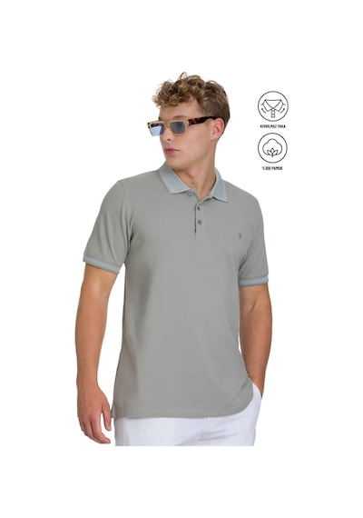 Hatemoğlu Haki Regular Fit 100% Pamuklu Polo Yaka Tişört 1999775 Haki-02