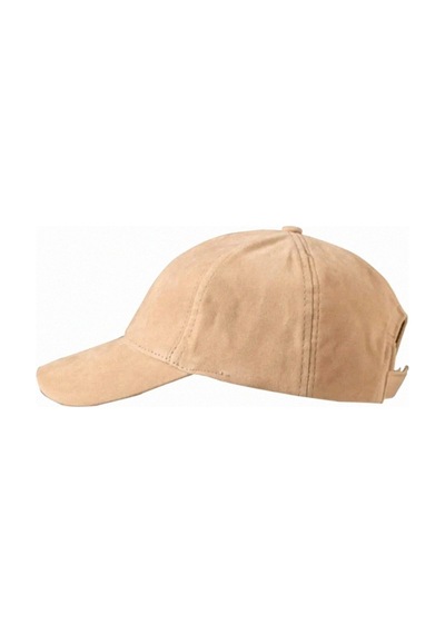 Unisex Vegan Süet Şapka Bej