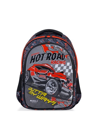 Muggle Okul Çantası Hot Roat Siyah Mu-0112 Çok Renkli