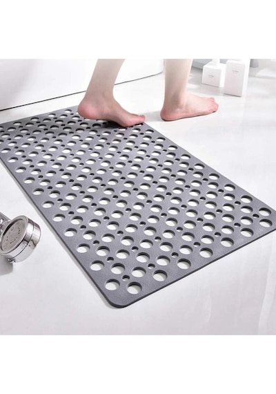 Vantuzlu Banyo Ve Duş Kaydırmazı Duşakabin Küvet Içi Vakumlu Banyo Paspası 36x66 Cm Gri