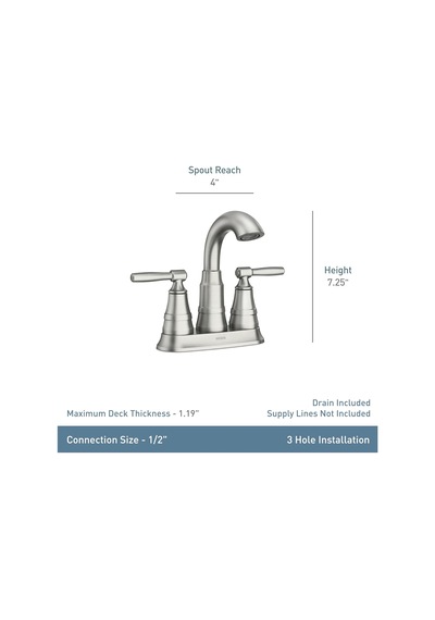 Moen 84971srn Halle İki Saplı Centerset Banyo Lavabo Bataryası Ta Diğer