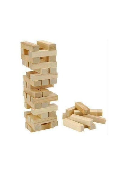Go İthalat 54 Parça Ahşap Denge Jenga Oyunu 6+