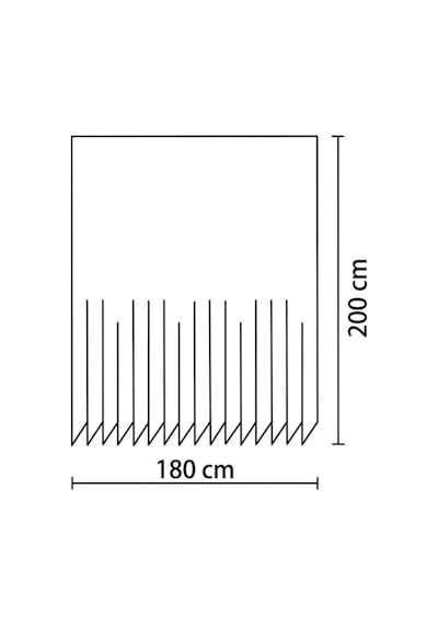 Prado Funda Banyo Perdesi Duş Perdesi 180x200cm Çok Renkli